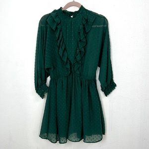 ZARA GREEN POLKA   ROMPER  SIZE S